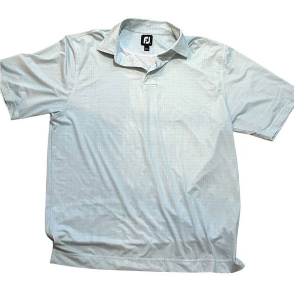 FootJoy Other - Footjoy Polo Shirt Mens L Blue Plaid Golf FJ Stretch Wicking Pullover